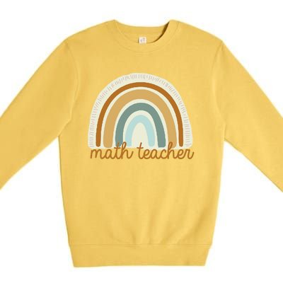 Math Teacher Rainbow Premium Crewneck Sweatshirt