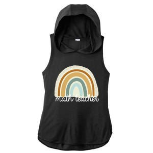 Math Teacher Rainbow Ladies PosiCharge Tri-Blend Wicking Draft Hoodie Tank