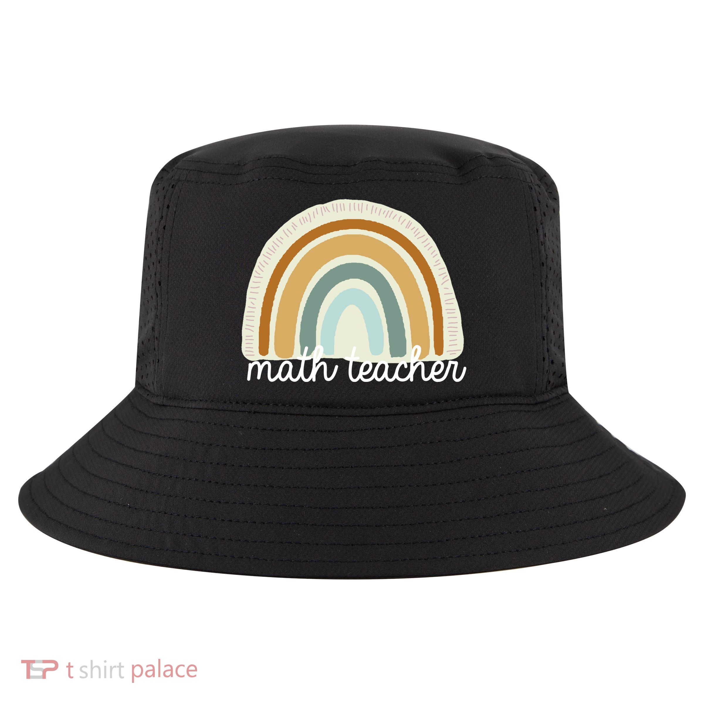 Math Teacher Rainbow Cool Comfort Performance Bucket Hat