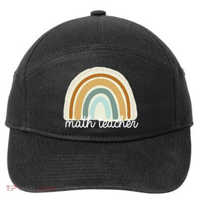 Math Teacher Rainbow 7-Panel Snapback Hat