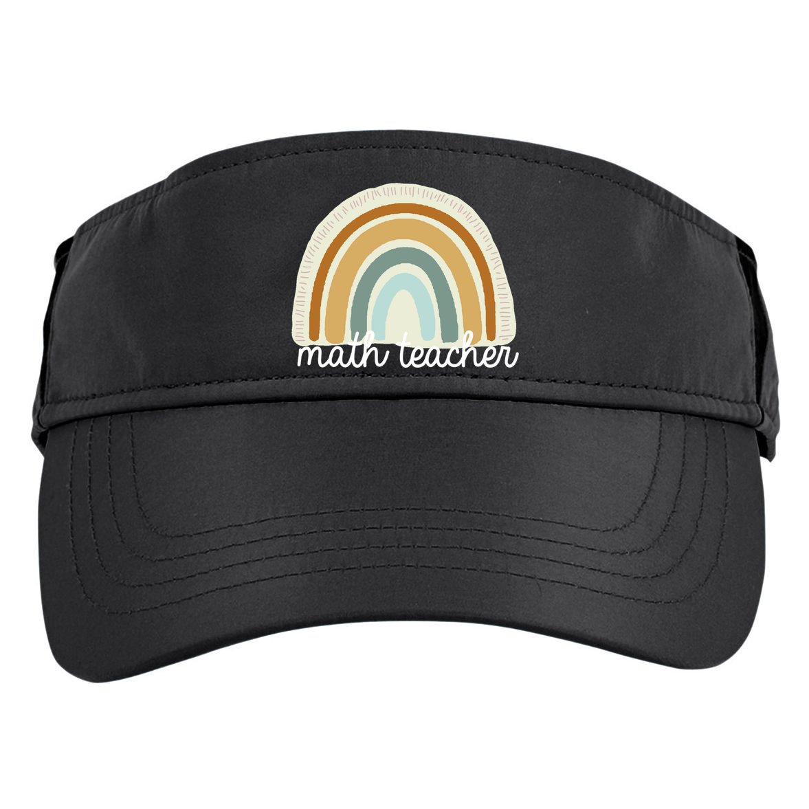 Math Teacher Rainbow Adult Drive Performance Visor