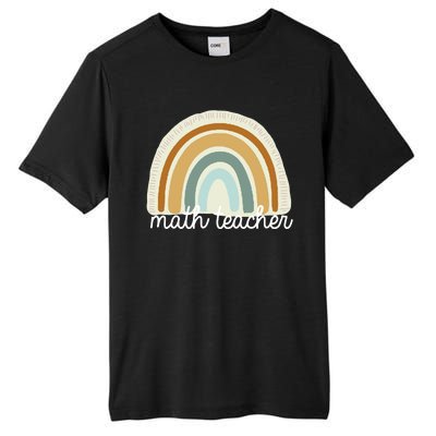 Math Teacher Rainbow Tall Fusion ChromaSoft Performance T-Shirt