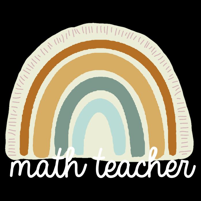 Math Teacher Rainbow Flat Bill Trucker Hat