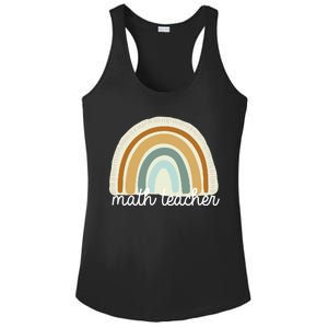 Math Teacher Rainbow Ladies PosiCharge Competitor Racerback Tank