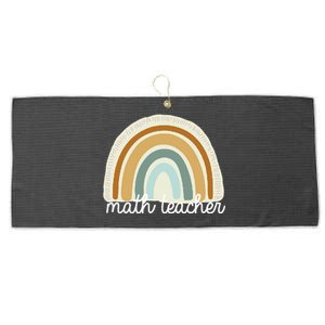 Math Teacher Rainbow Large Microfiber Waffle Golf Towel