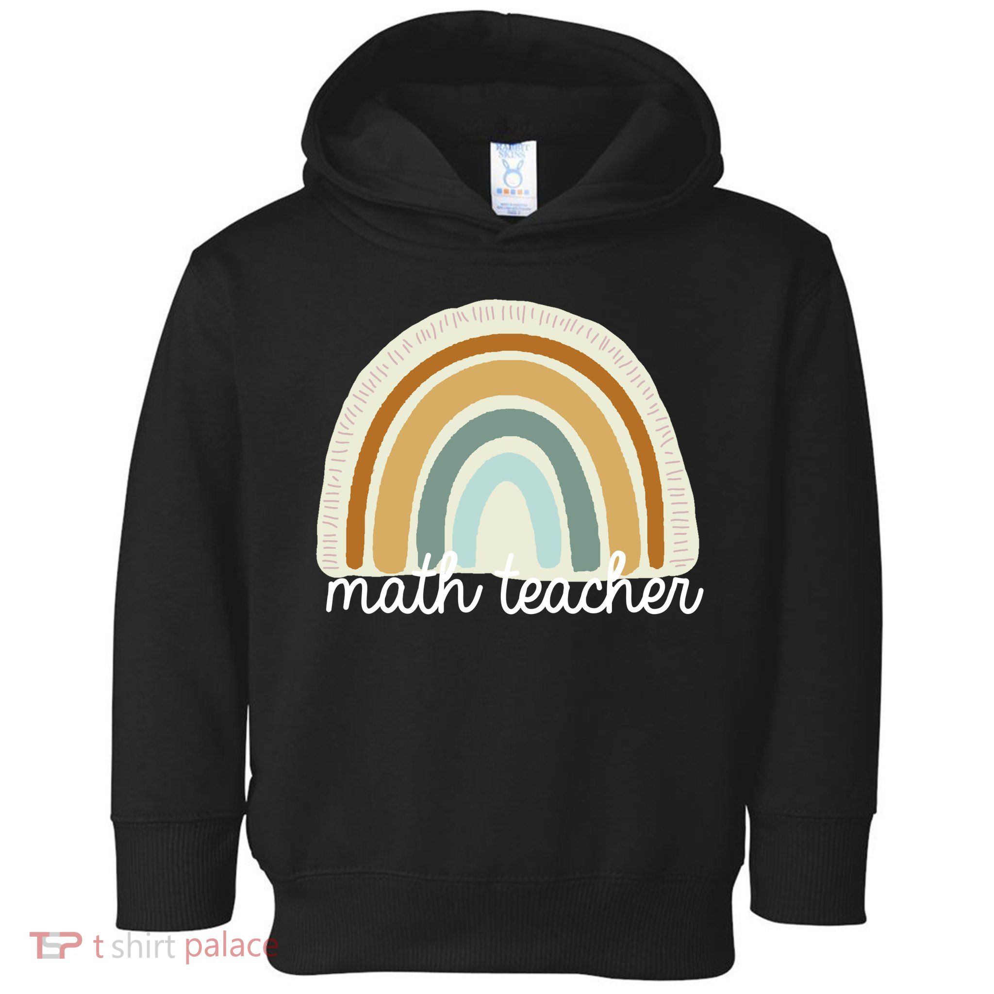 Math Teacher Rainbow Toddler Hoodie