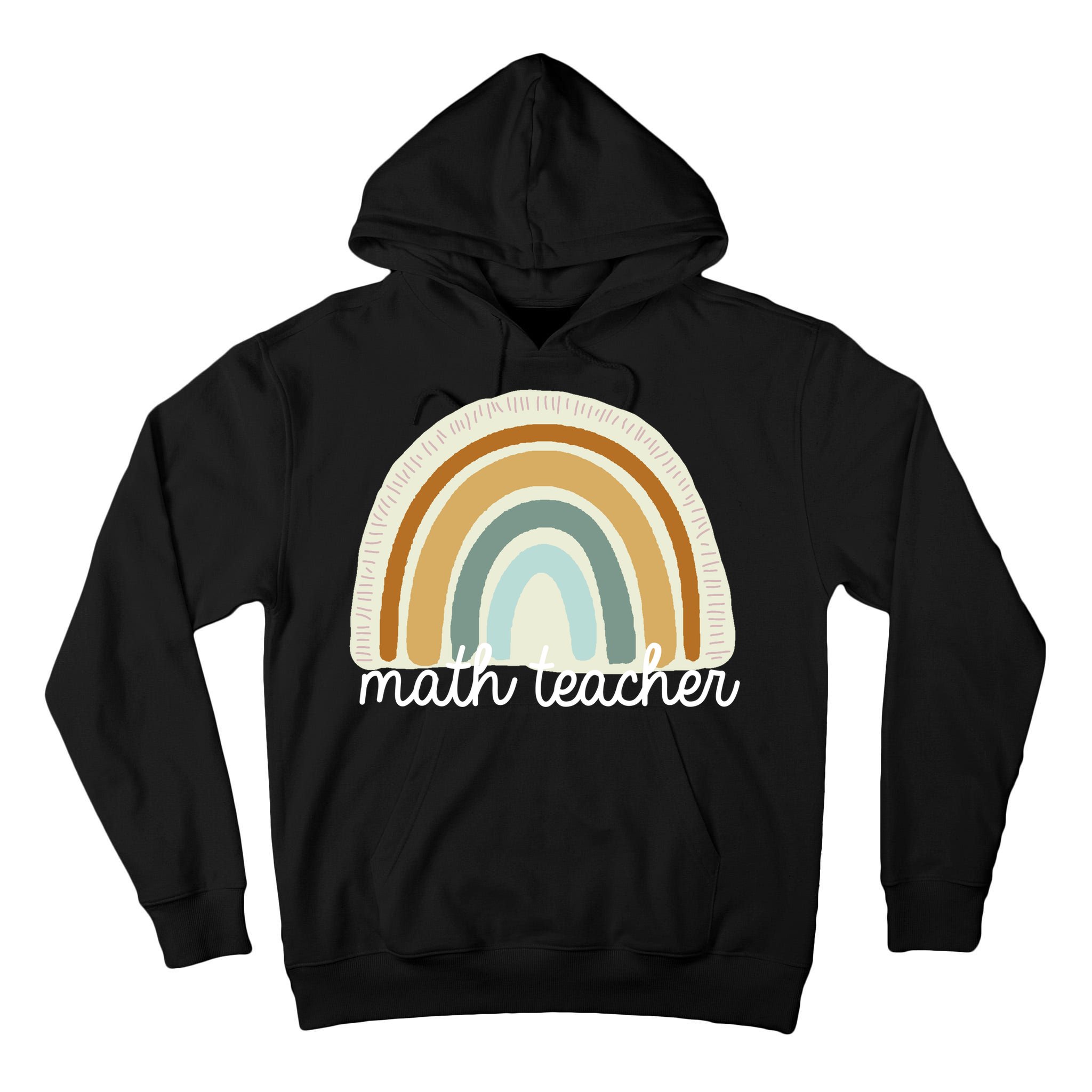 Math Teacher Rainbow Tall Hoodie