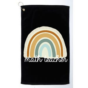 Math Teacher Rainbow Platinum Collection Golf Towel