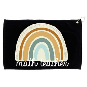 Math Teacher Rainbow Grommeted Golf Towel