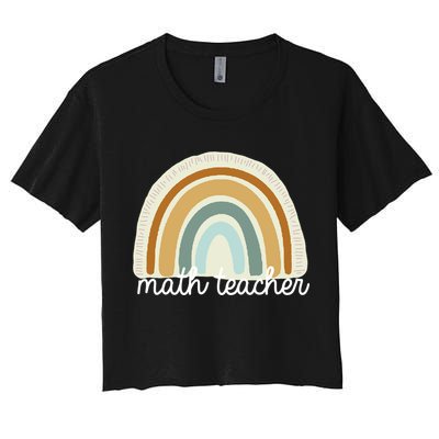 Math Teacher Rainbow Crop Top
