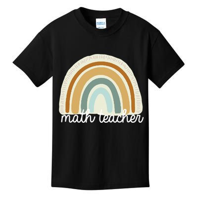 Math Teacher Rainbow Kids T-Shirt