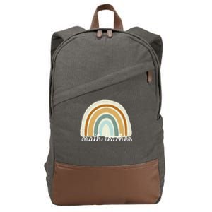 Math Teacher Rainbow Cotton Canvas Backpack