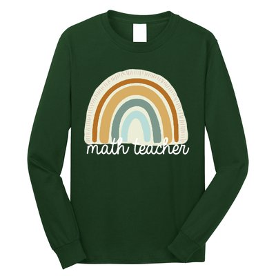 Math Teacher Rainbow Long Sleeve Shirt