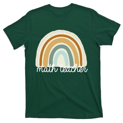 Math Teacher Rainbow T-Shirt