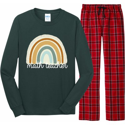 Math Teacher Rainbow Long Sleeve Pajama Set