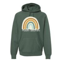 Math Teacher Rainbow Premium Hoodie