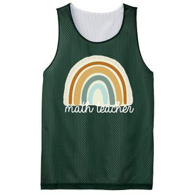 Math Teacher Rainbow Mesh Reversible Basketball Jersey Tank