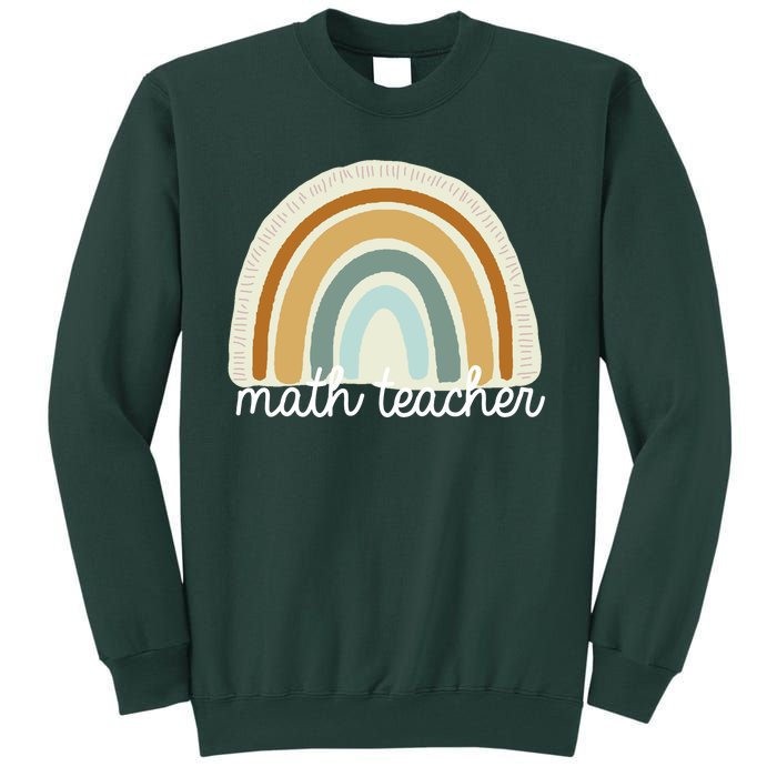 Math Teacher Rainbow Tall Sweatshirt