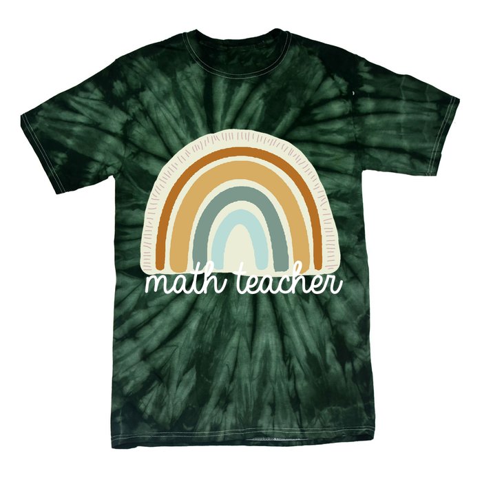 Math Teacher Rainbow Tie-Dye T-Shirt