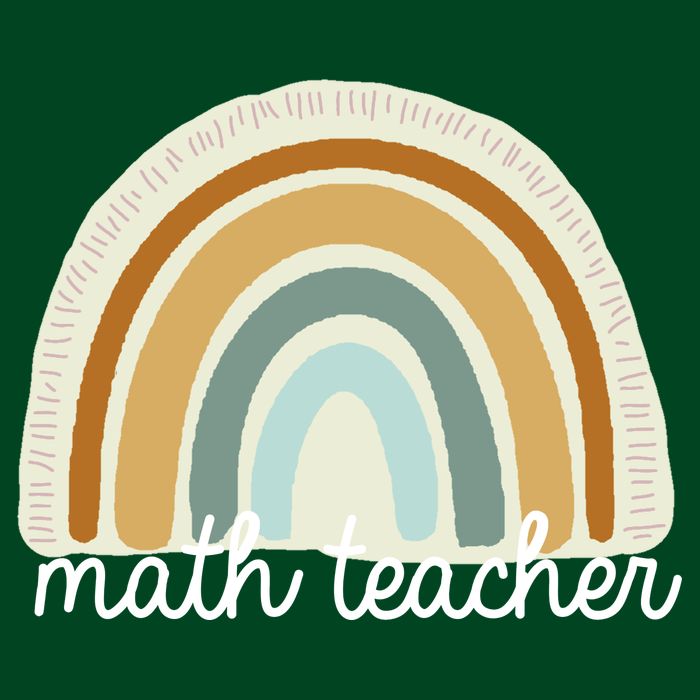 Math Teacher Rainbow Tie-Dye T-Shirt