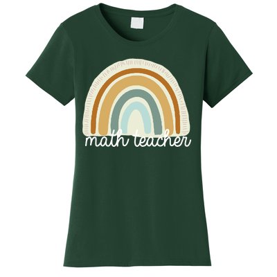 Math Teacher Rainbow Women's T-Shirt