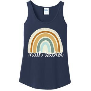 Math Teacher Rainbow Ladies Essential Tank