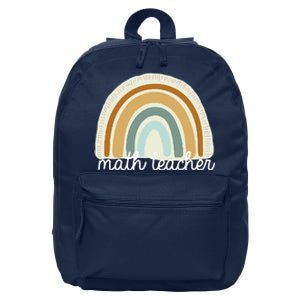 Math Teacher Rainbow 16 in Basic Backpack