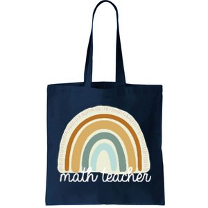 Math Teacher Rainbow Tote Bag