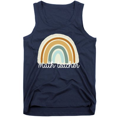 Math Teacher Rainbow Tank Top