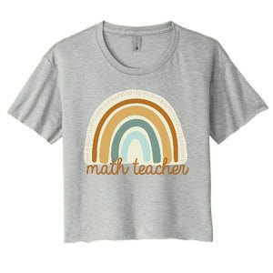 Math Teacher Rainbow Women's Crop Top Tee