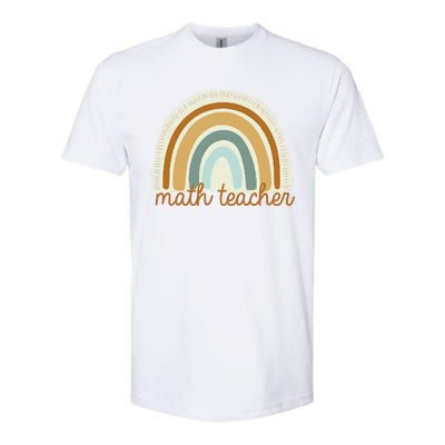 Math Teacher Rainbow Softstyle CVC T-Shirt