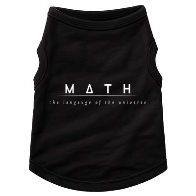 Math The Language Of The Universe Doggie Tank