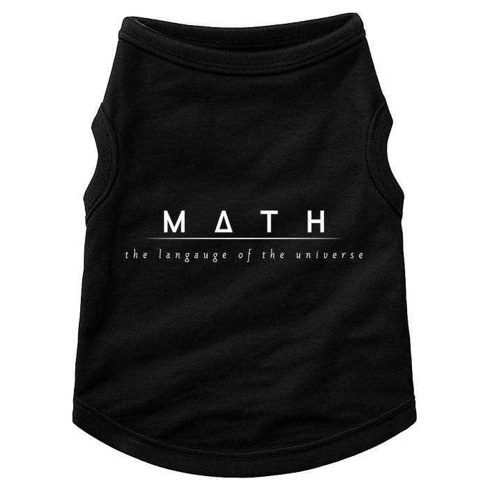 Math The Language Of The Universe Doggie Tank