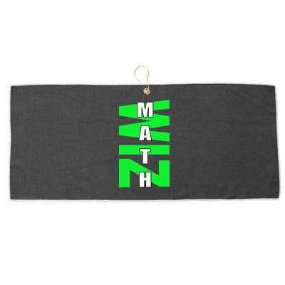Math Wiz Logo Large Microfiber Waffle Golf Towel
