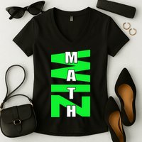 Math Wiz Logo Women's V-Neck T-Shirt