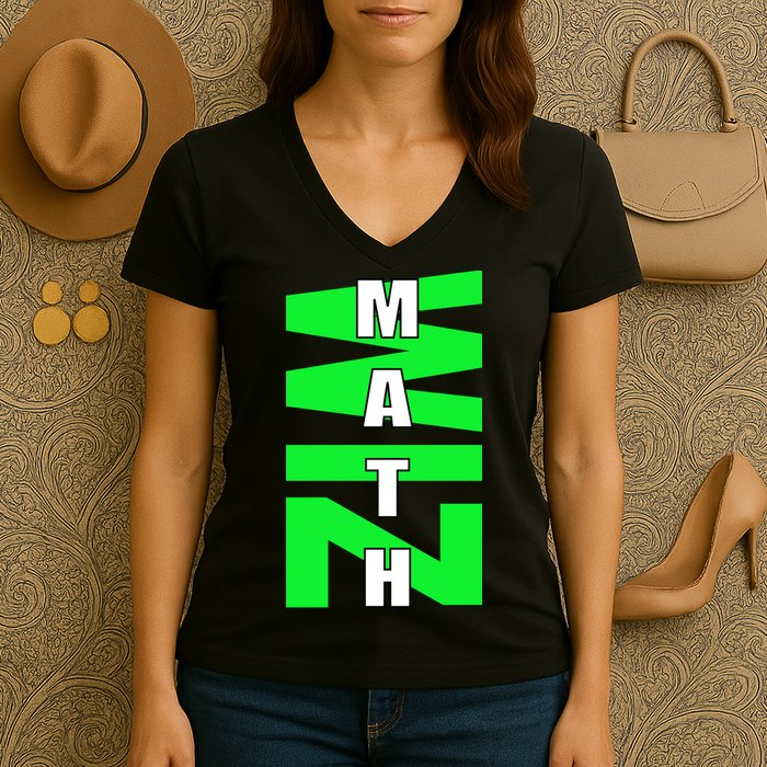 Math Wiz Logo Women's V-Neck T-Shirt