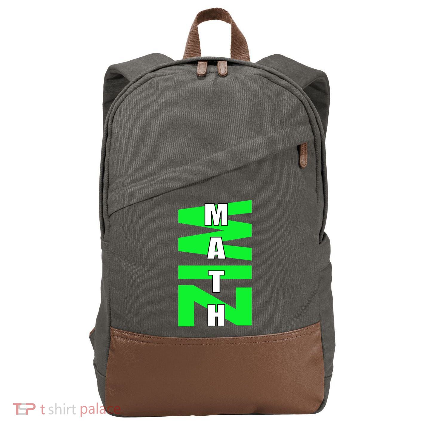 Math Wiz Logo Cotton Canvas Backpack