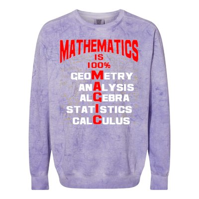 Mathematics Is 100 Percent Magic  Colorblast Crewneck Sweatshirt