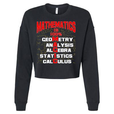 Mathematics Is 100 Percent Magic  Cropped Pullover Crew