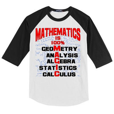 Mathematics Is 100 Percent Magic  Kids Colorblock Raglan Jersey
