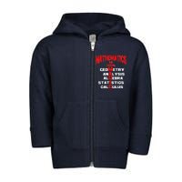 Mathematics Is 100 Percent Magic  Toddler Zip Fleece Hoodie