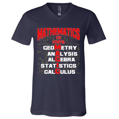 Mathematics Is 100 Percent Magic  V-Neck T-Shirt