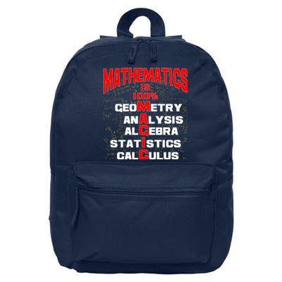 Mathematics Is 100 Percent Magic  16 in Basic Backpack