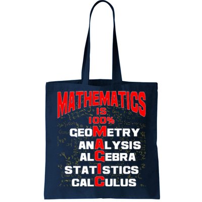 Mathematics Is 100 Percent Magic  Tote Bag