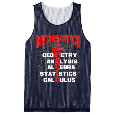 Mathematics Is 100 Percent Magic  Mesh Reversible Basketball Jersey Tank