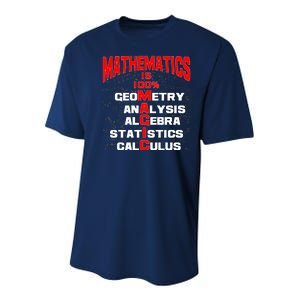 Mathematics Is 100 Percent Magic  Youth Performance Sprint T-Shirt