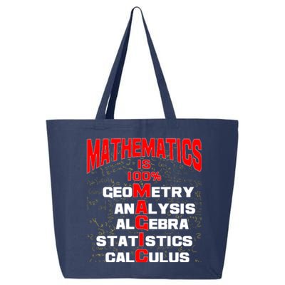 Mathematics Is 100 Percent Magic  25L Jumbo Tote