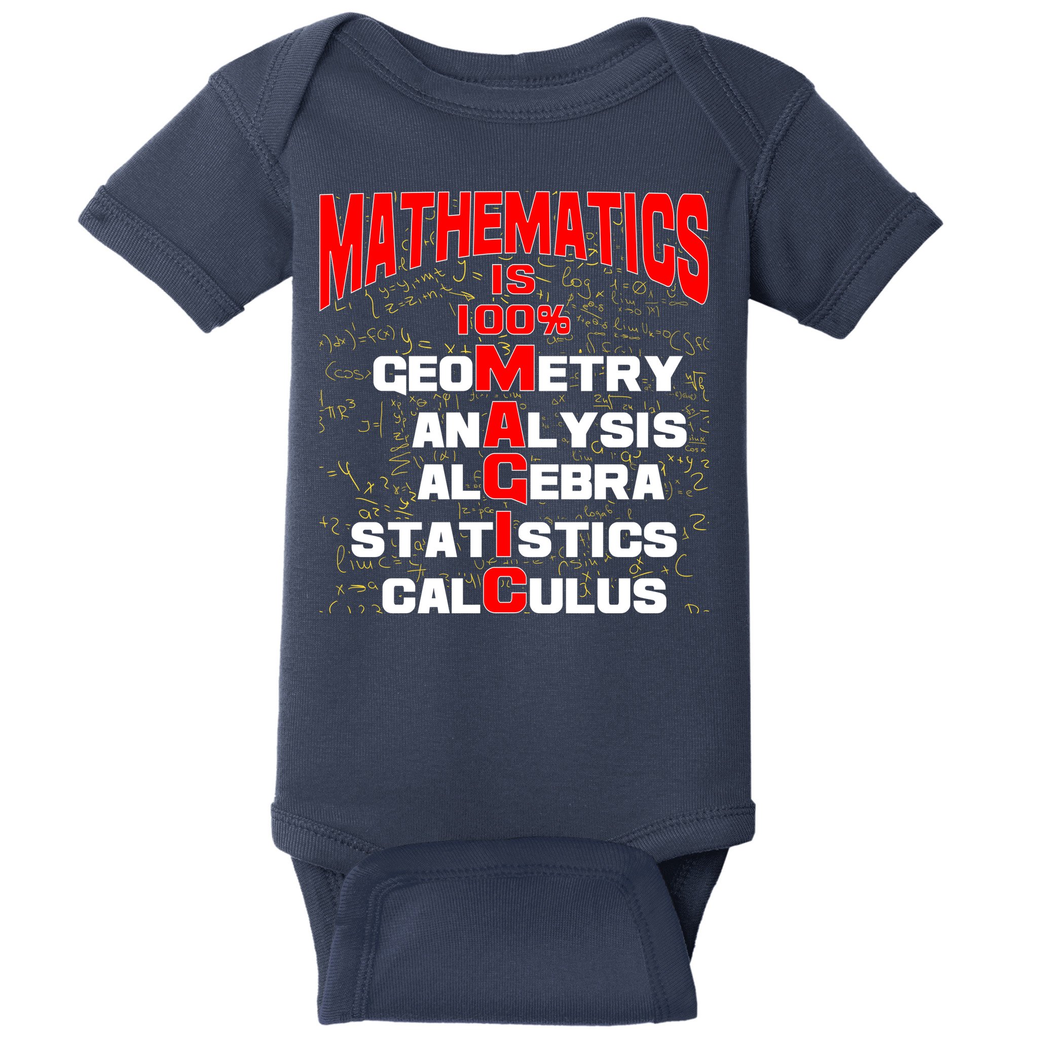 Mathematics Is 100 Percent Magic  Baby Bodysuit