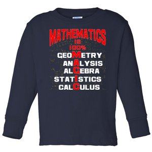 Mathematics Is 100 Percent Magic  Toddler Long Sleeve Shirt