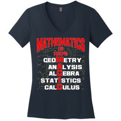 Mathematics Is 100 Percent Magic  Women's V-Neck T-Shirt